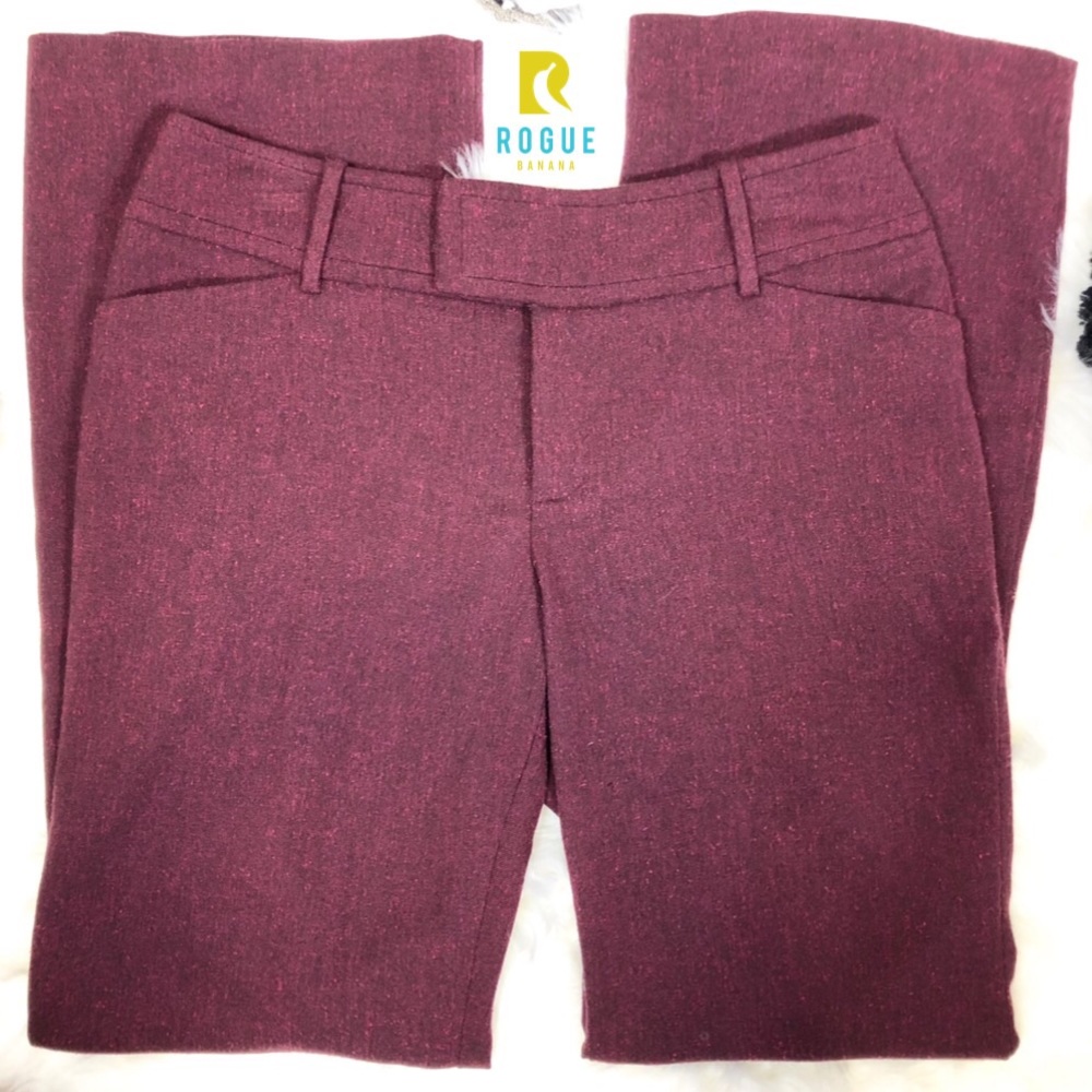 🥀Burgundy Maroon Tweed Dress Pant🥀 - Picture 5 of 8